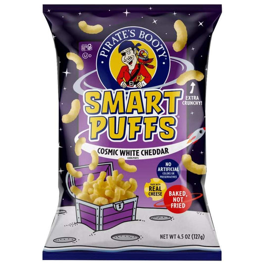 PIRATE BRANDS: Smart Cosmic White Cheddar Corn Puffs, 4.5 oz