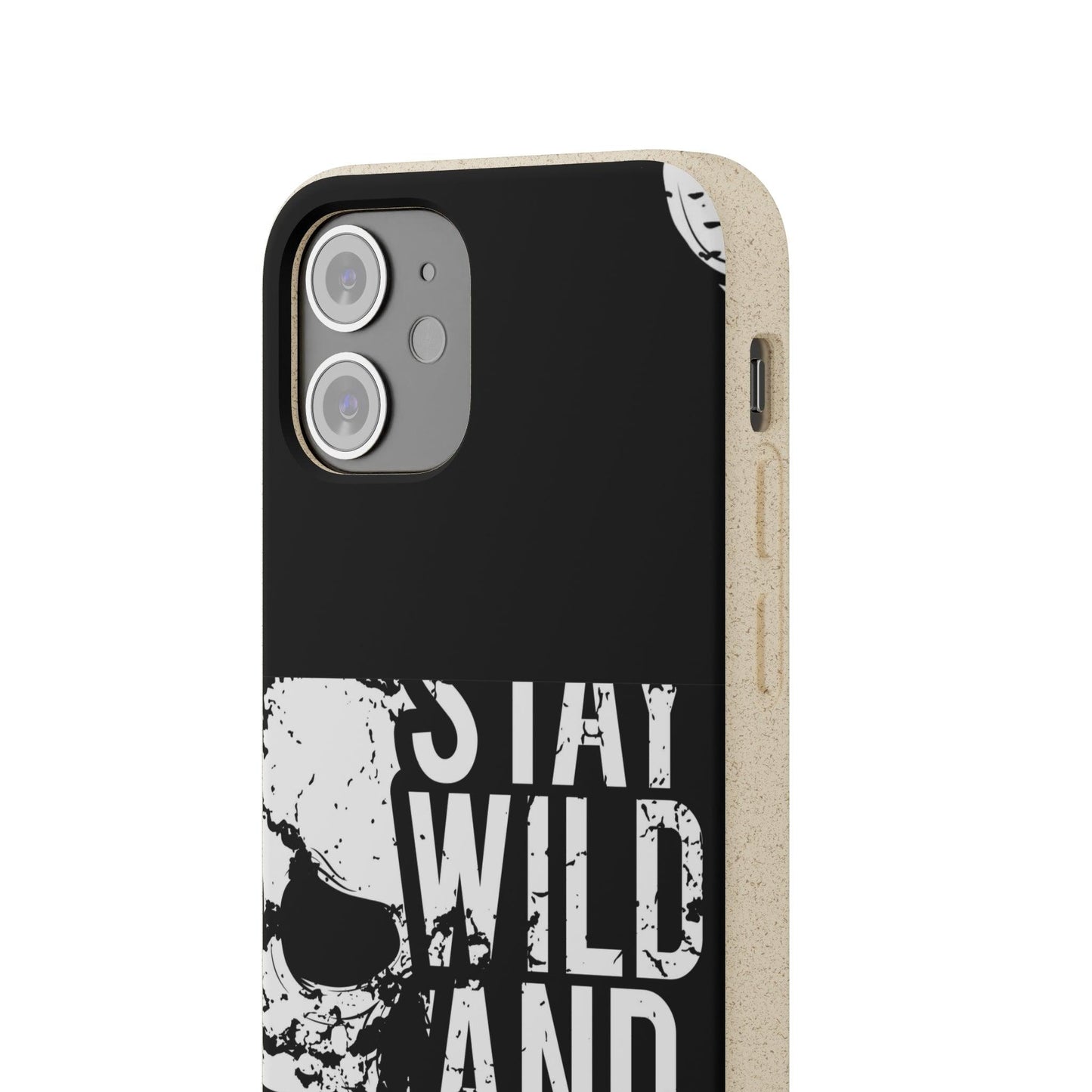 Stay Wild And Free Skull Biodegradable Cases