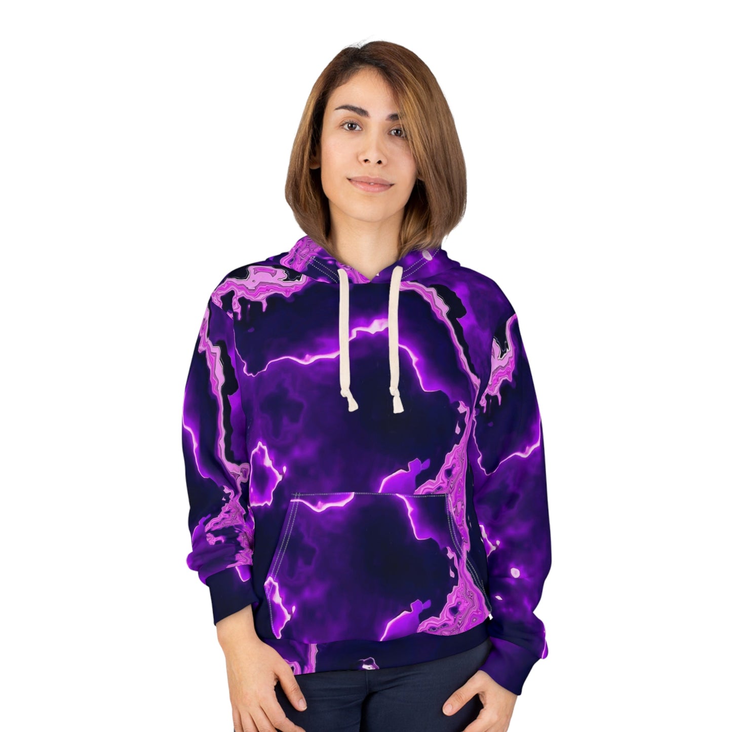 Deep Black Purple Hazy Unisex Pullover Hoodie
