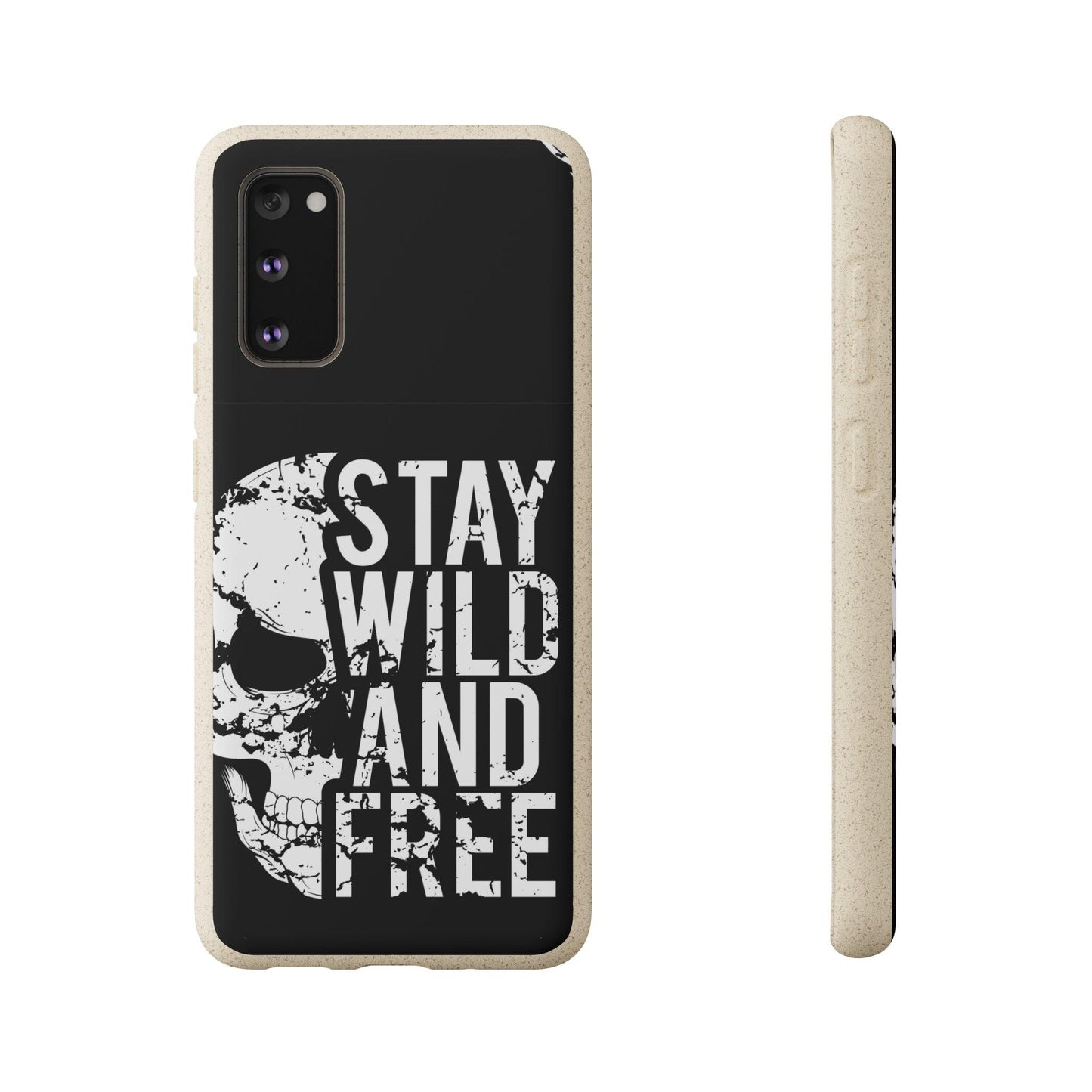 Stay Wild And Free Skull Biodegradable Cases