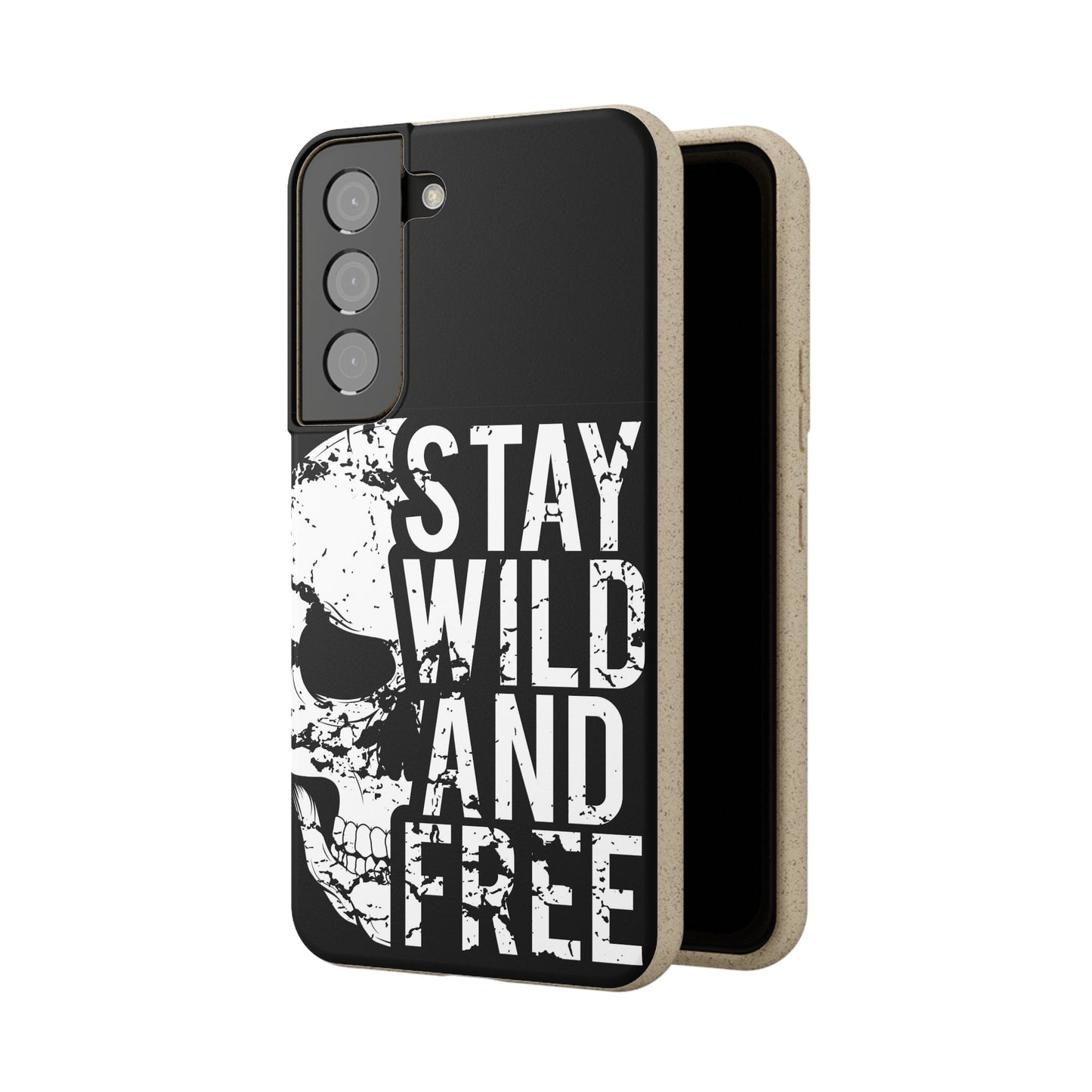 Stay Wild And Free Skull Biodegradable Cases