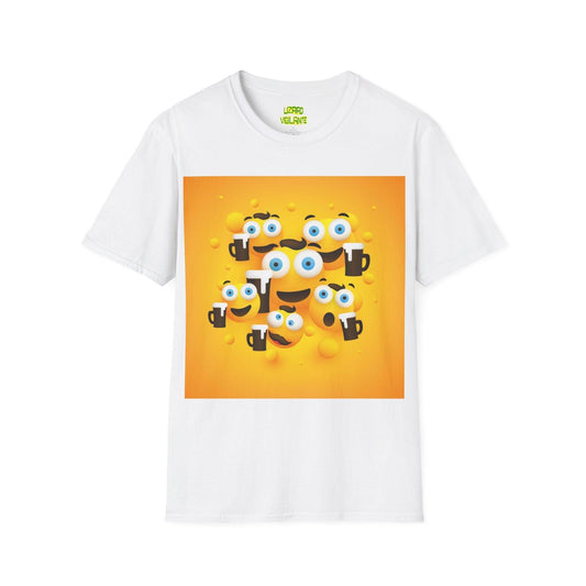 Emojis Drinking Beer Unisex Softstyle T-Shirt