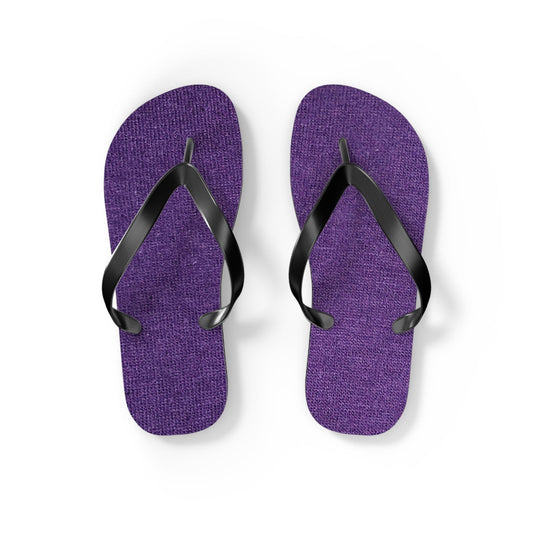 Faux Purple Silk Flip Flops