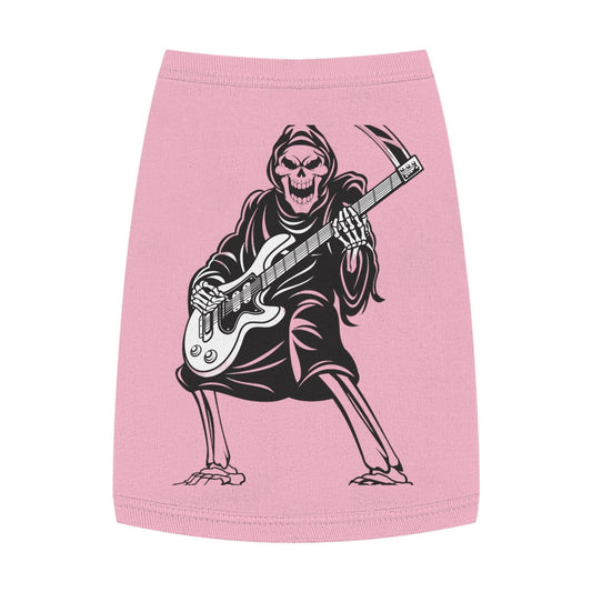 Guitar Skeleton Death Reaper Pet Tank Top