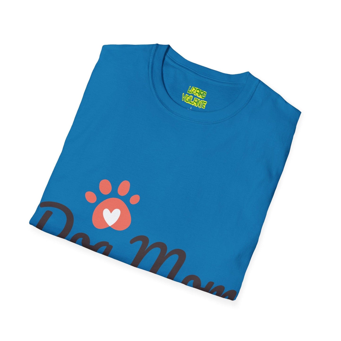 Dog Mom with Paw and a Heart in it Graphic Unisex Softstyle T-Shirt