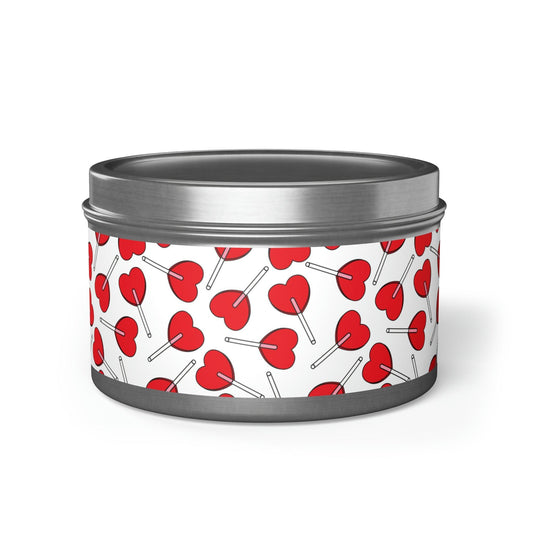 Heart Lollipop Valentine’s Day Suckers Tin Candles