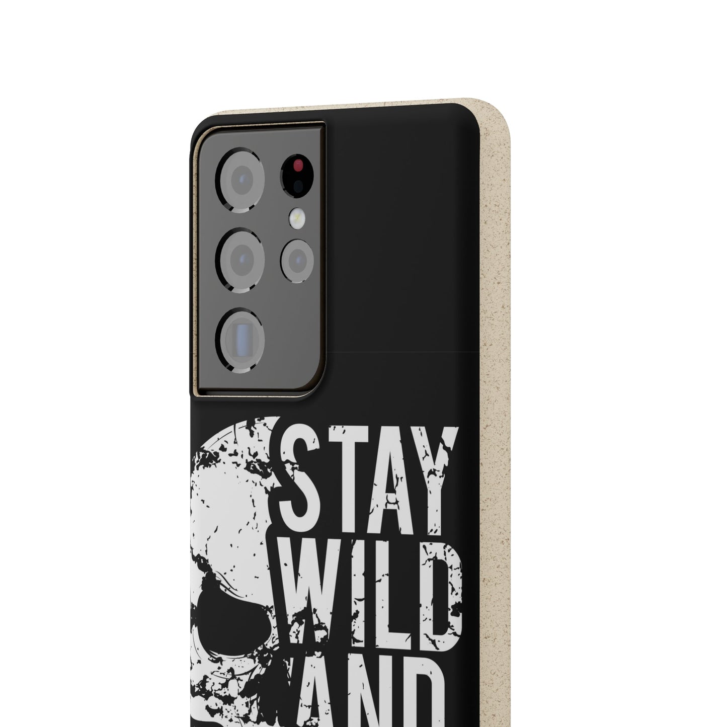 Stay Wild And Free Skull Biodegradable Cases