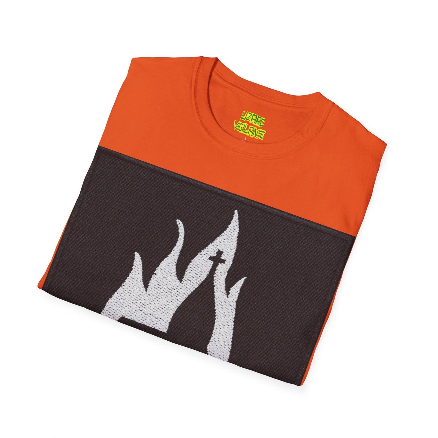 Black Metal Church Fire Unisex Softstyle T-Shirt