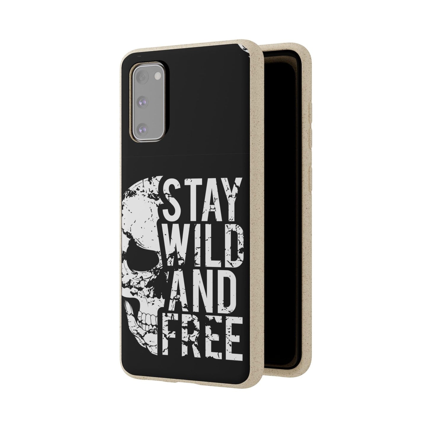 Stay Wild And Free Skull Biodegradable Cases