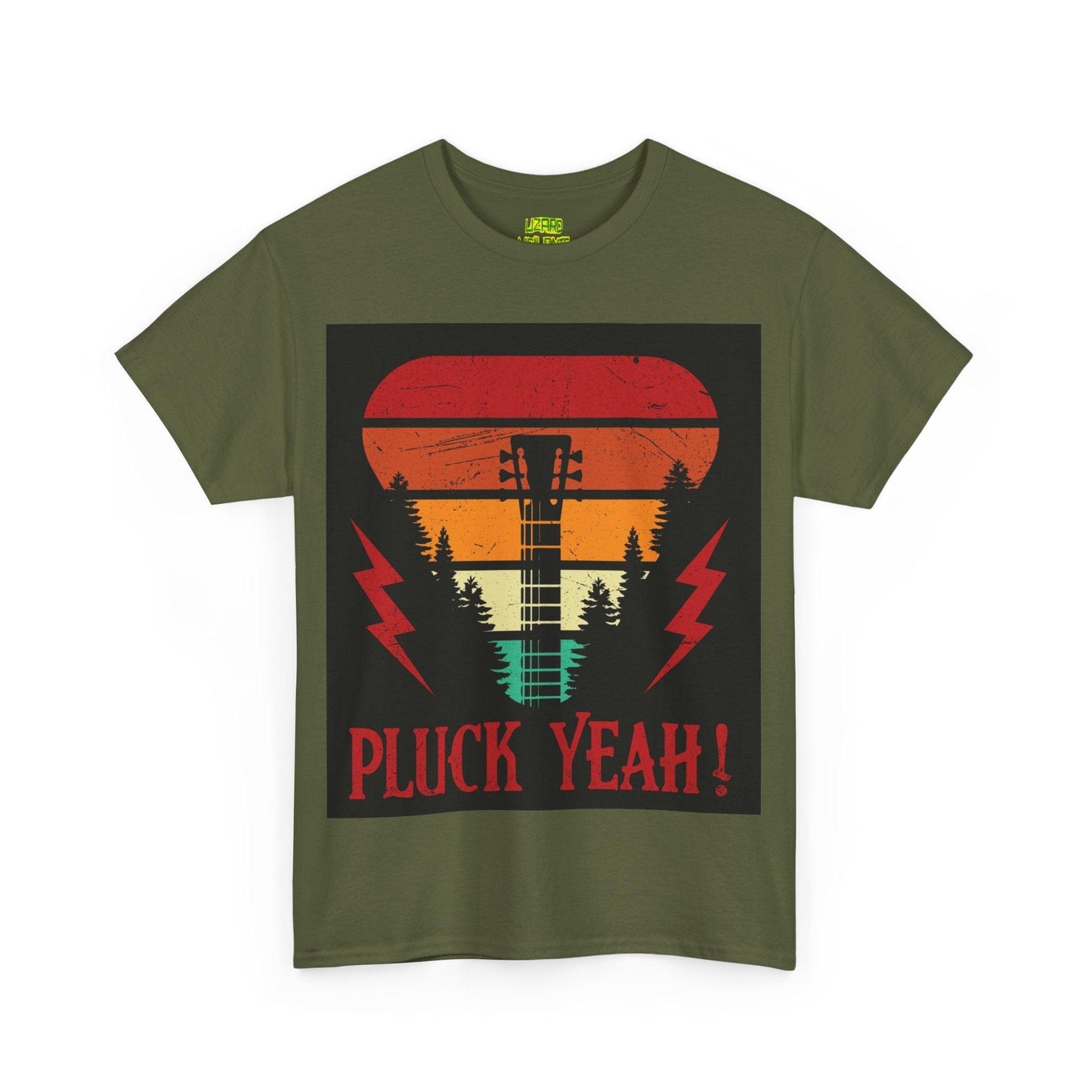 Pluck Yeah! Riff-Ripper Neck Tee – Loud Threads for Louder Licks