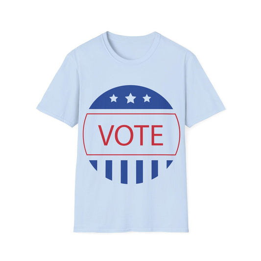 VOTE Red White And Blue Graphic Unisex Softstyle T-Shirt