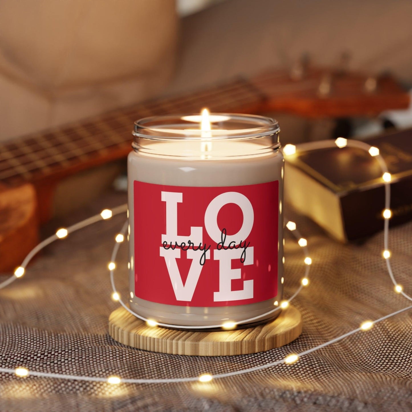 Red LOVE every day Valentine’s Day Scented Soy Candle, 9oz