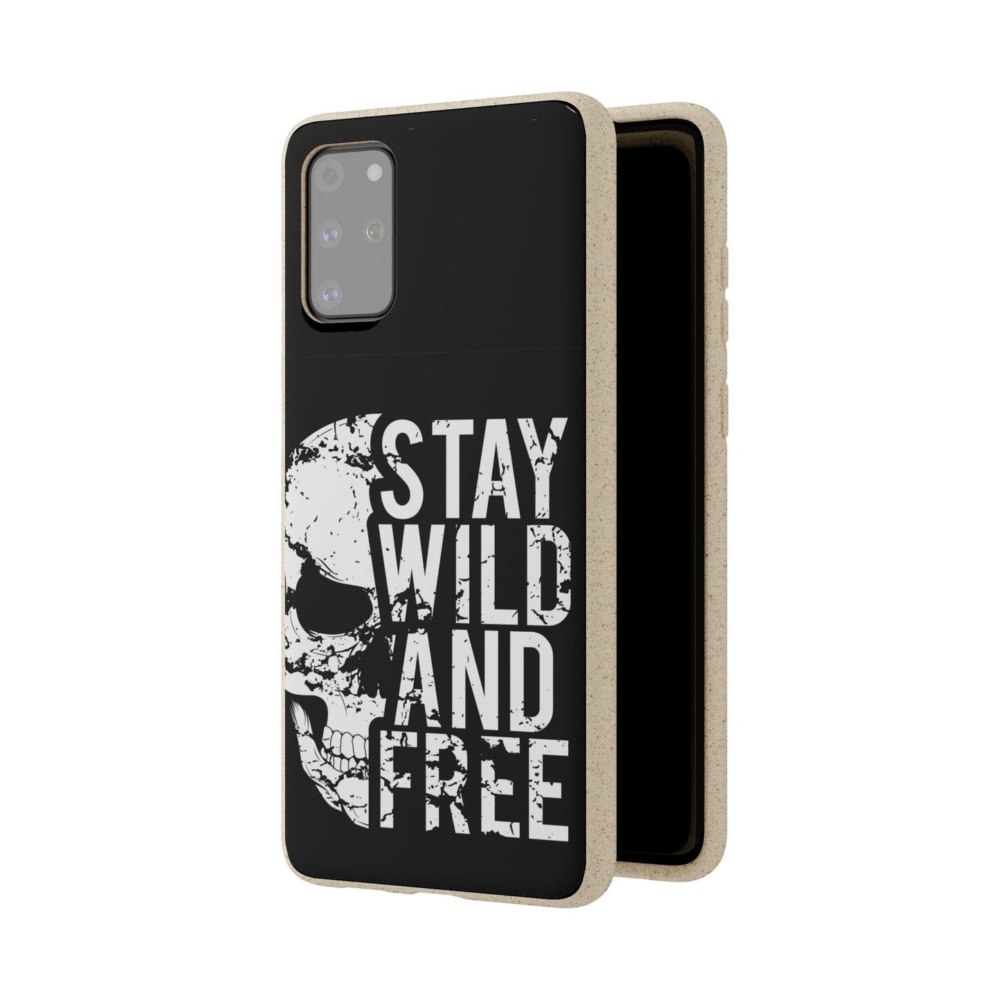 Stay Wild And Free Skull Biodegradable Cases