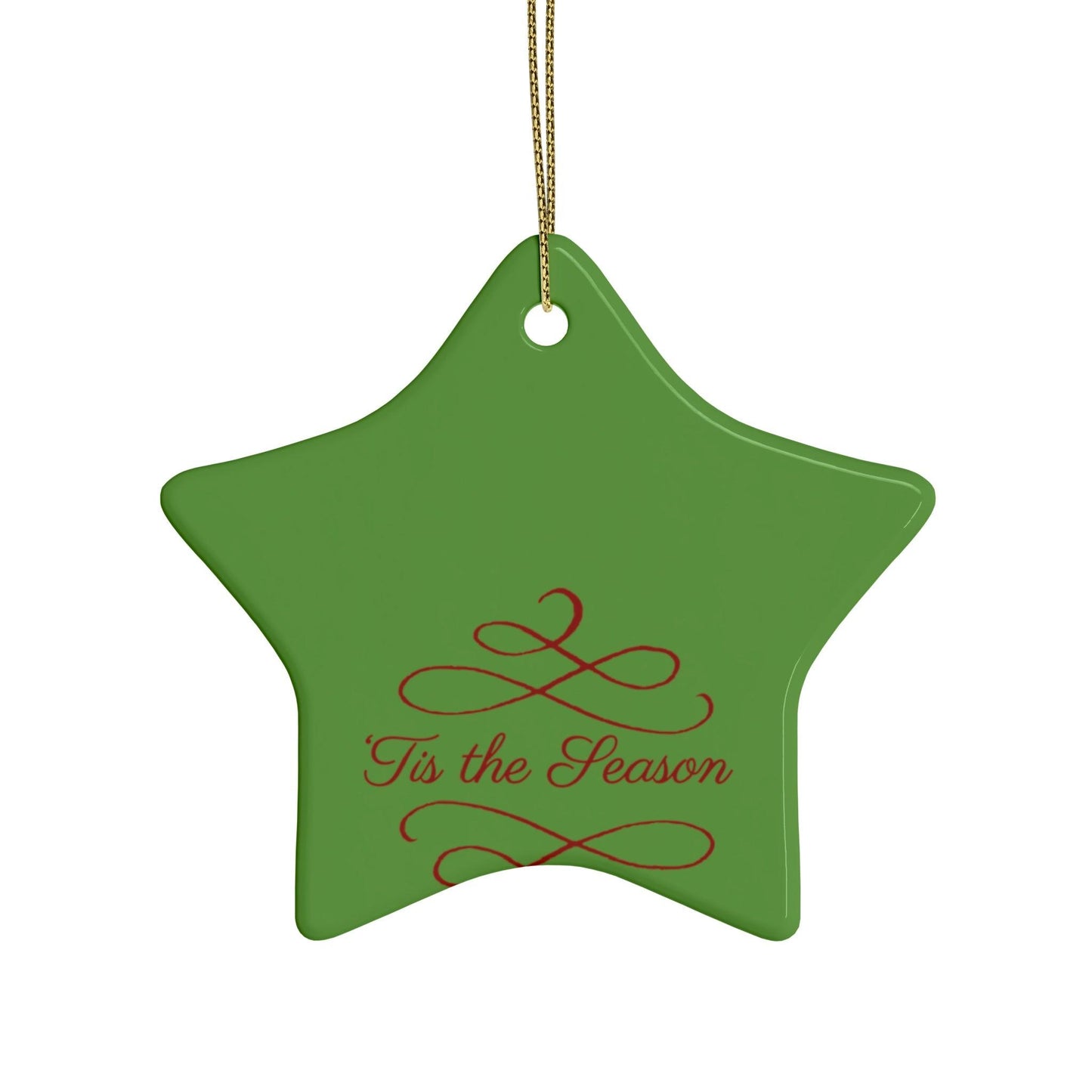 Tis The Season Christmas Tree Ceramic Ornaments (1pcs, 5pcs, 10pcs, 20pcs)