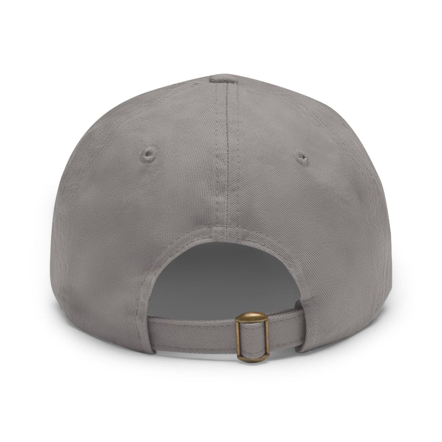 Turntable Record Player DJ Dad Hat with Leather Patch (Rectangle)