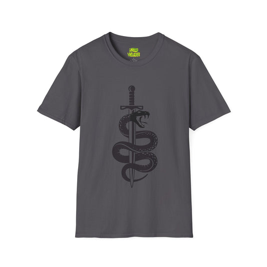 Snake-Wrapped Sword Unisex Softstyle T-Shirt