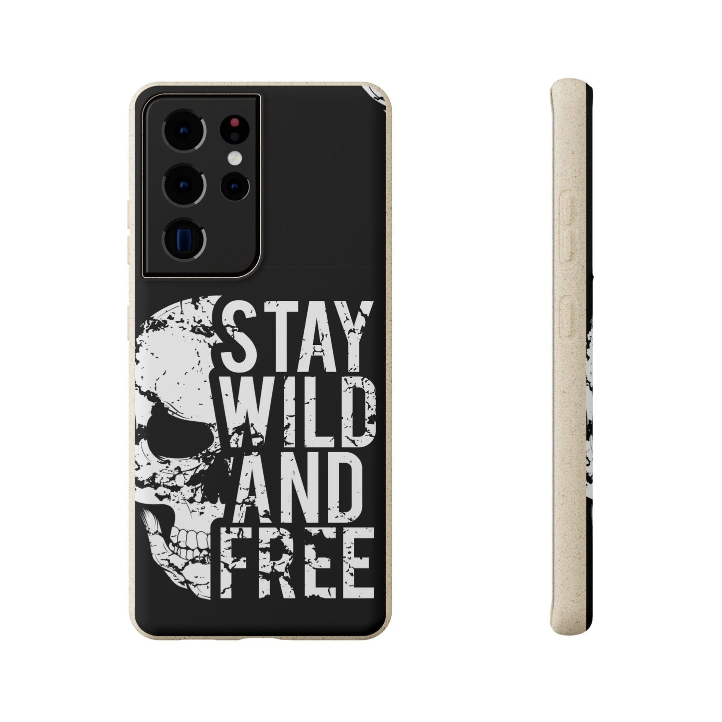 Stay Wild And Free Skull Biodegradable Cases