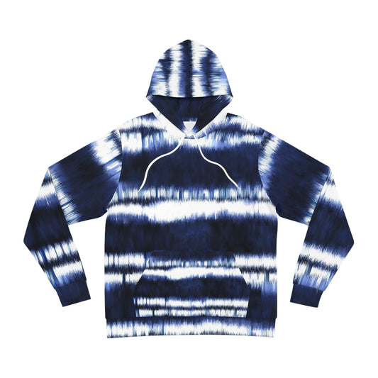 "WHITE LINES // BLUE STATIC" Hoodie – Lizard Vigilante All-Over Chaoswear Edition