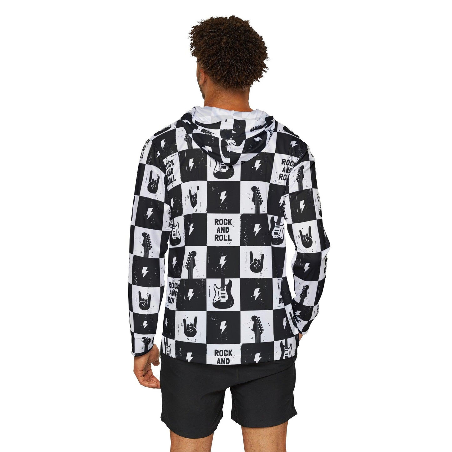 Rock And Roll Squares Men's Sports Warmup Hoodie