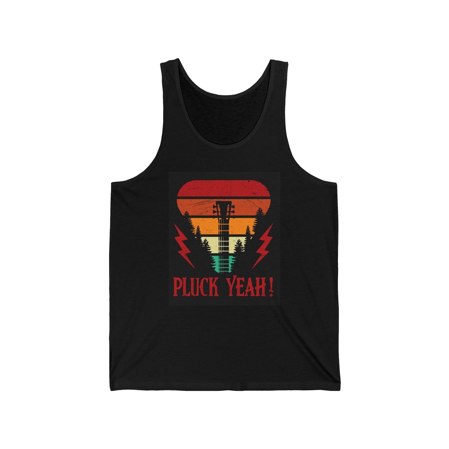 Pluck Yeah! Guitar Neck Unisex Jersey Tank