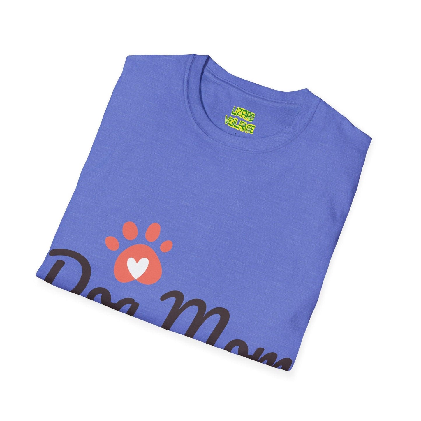 Dog Mom with Paw and a Heart in it Graphic Unisex Softstyle T-Shirt