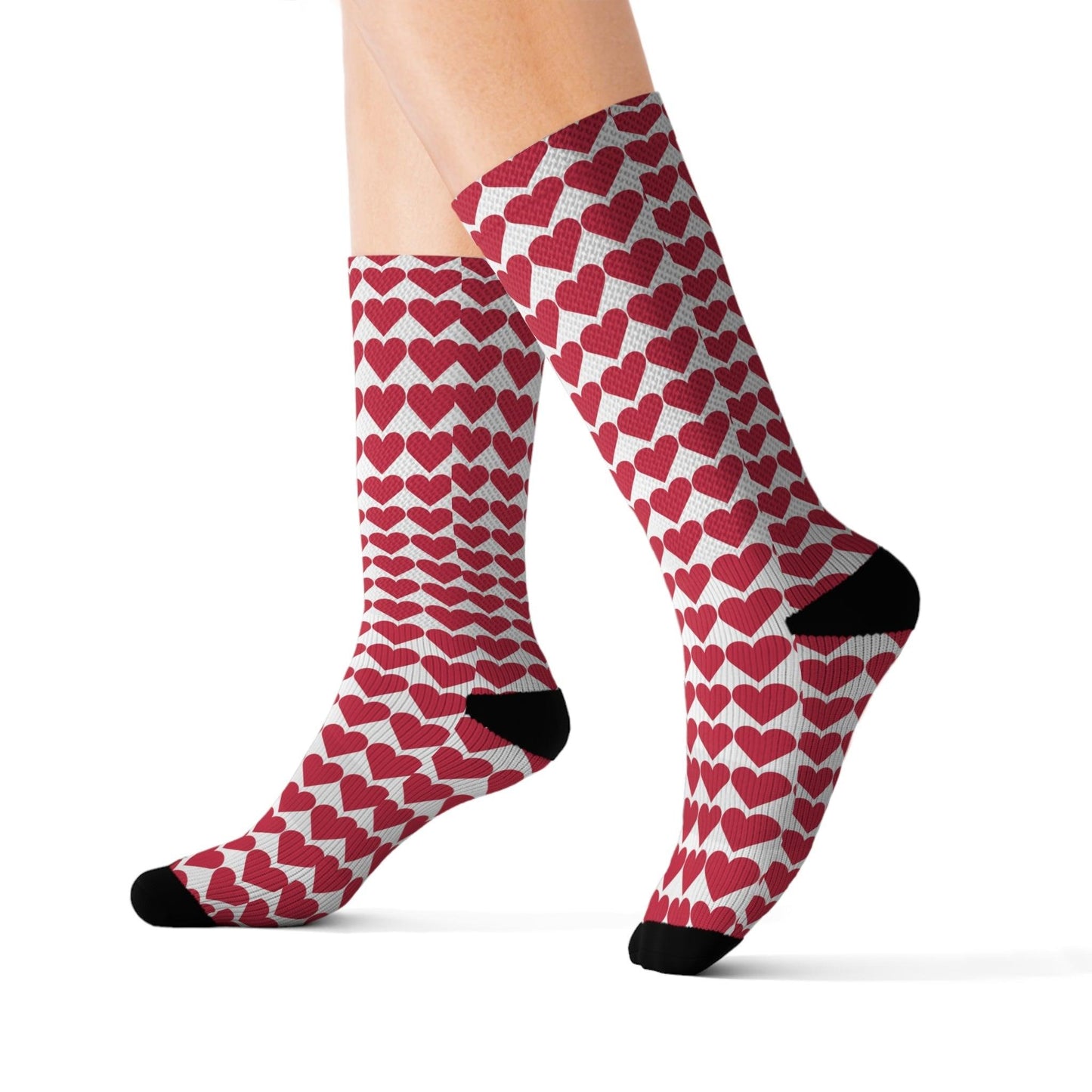 Valentine’s Hearts Sublimation Socks