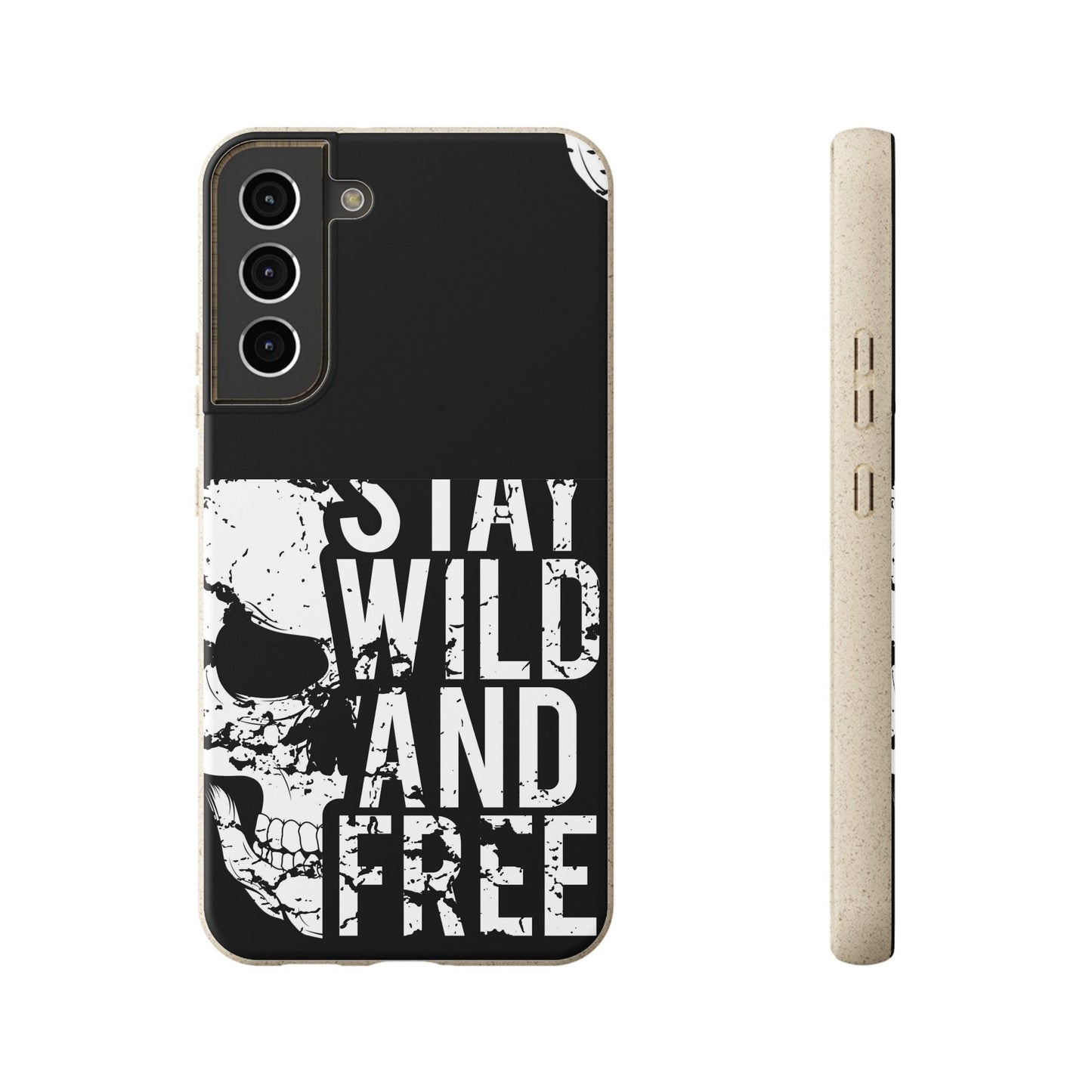 Stay Wild And Free Skull Biodegradable Cases