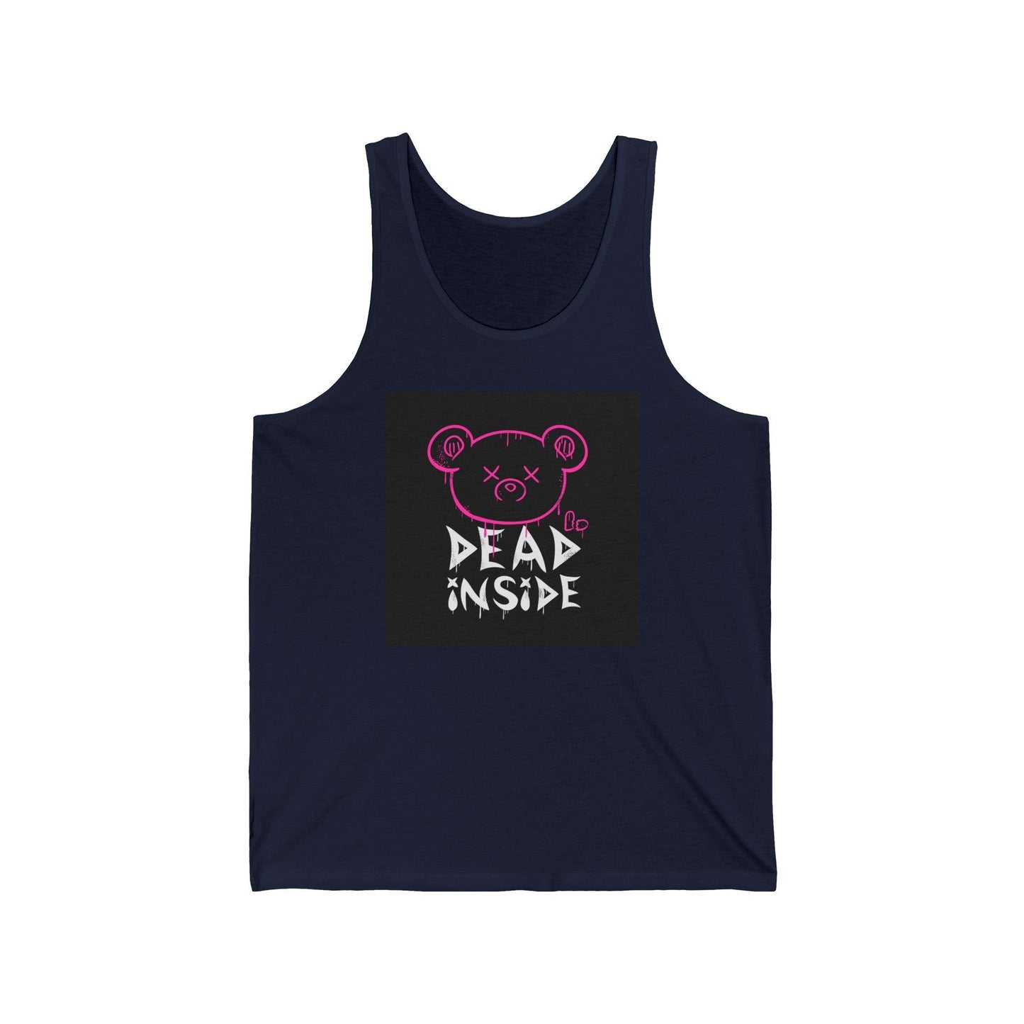 Dead Inside Bear Fan Tank – Blackout Mood Edition