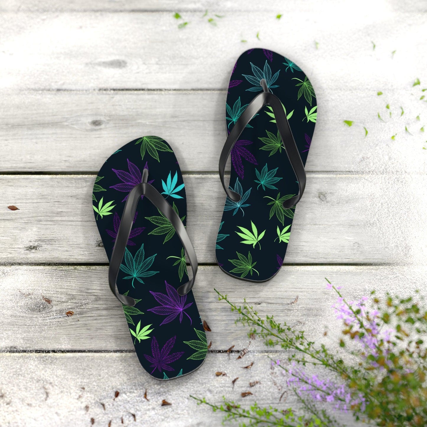 Weed Flip Flops
