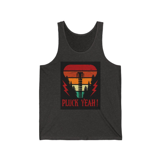 Pluck Yeah! Guitar Neck Unisex Jersey Tank