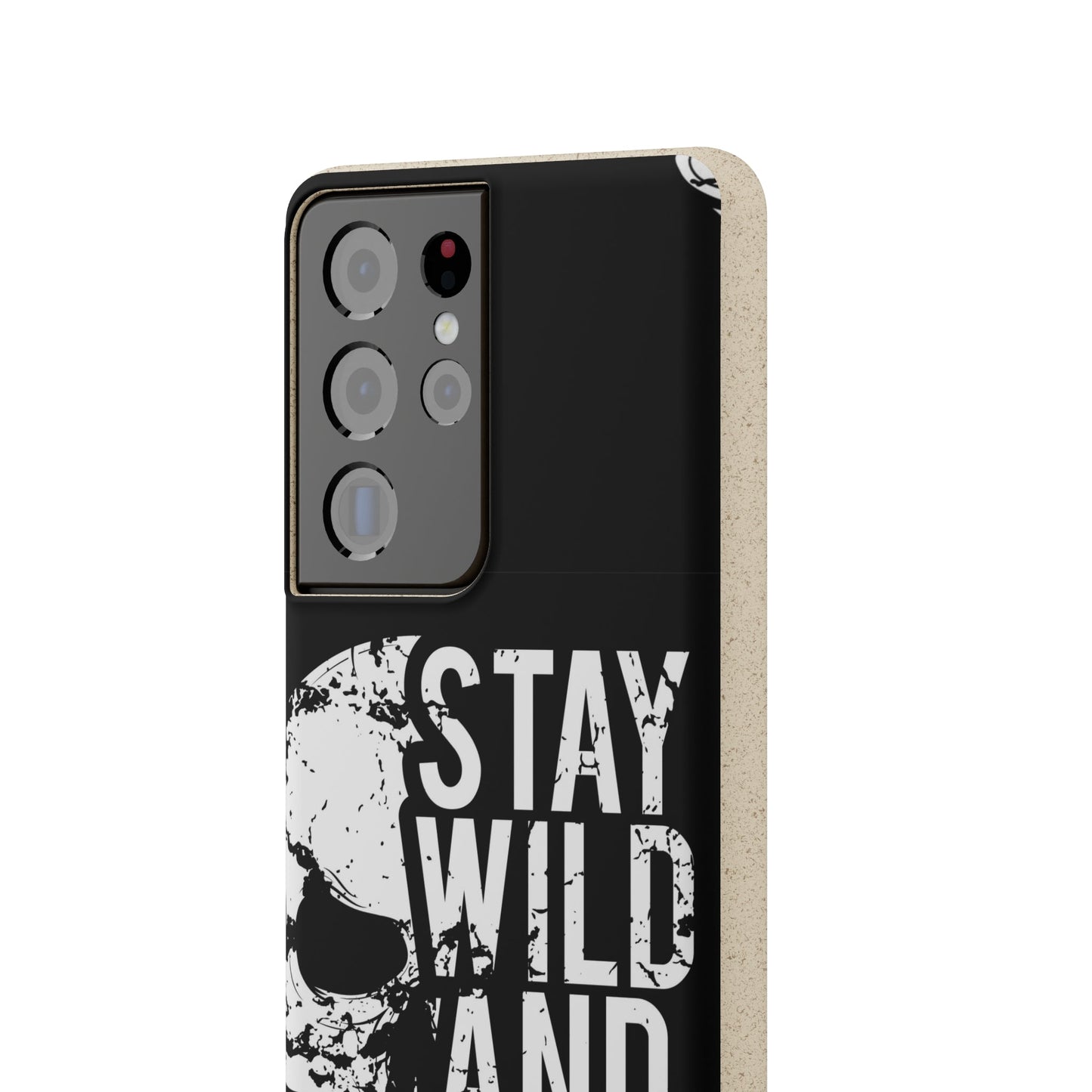 Stay Wild And Free Skull Biodegradable Cases