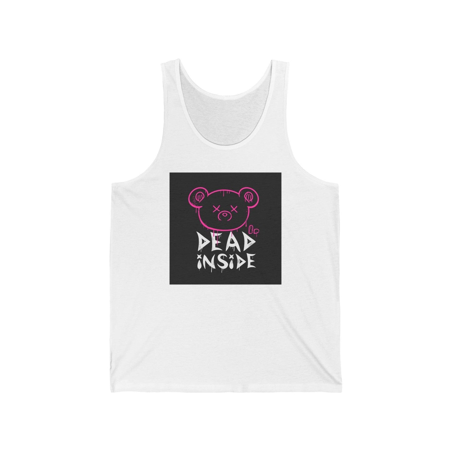 Dead Inside Bear Fan Tank – Blackout Mood Edition