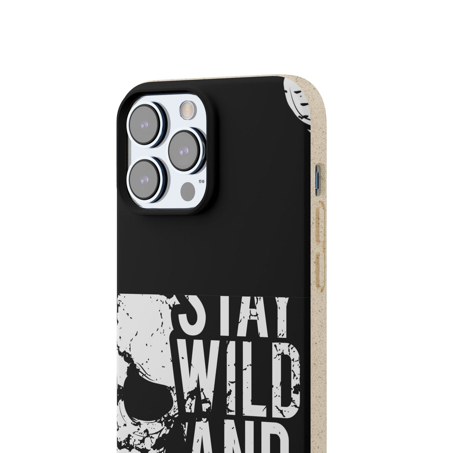 Stay Wild And Free Skull Biodegradable Cases