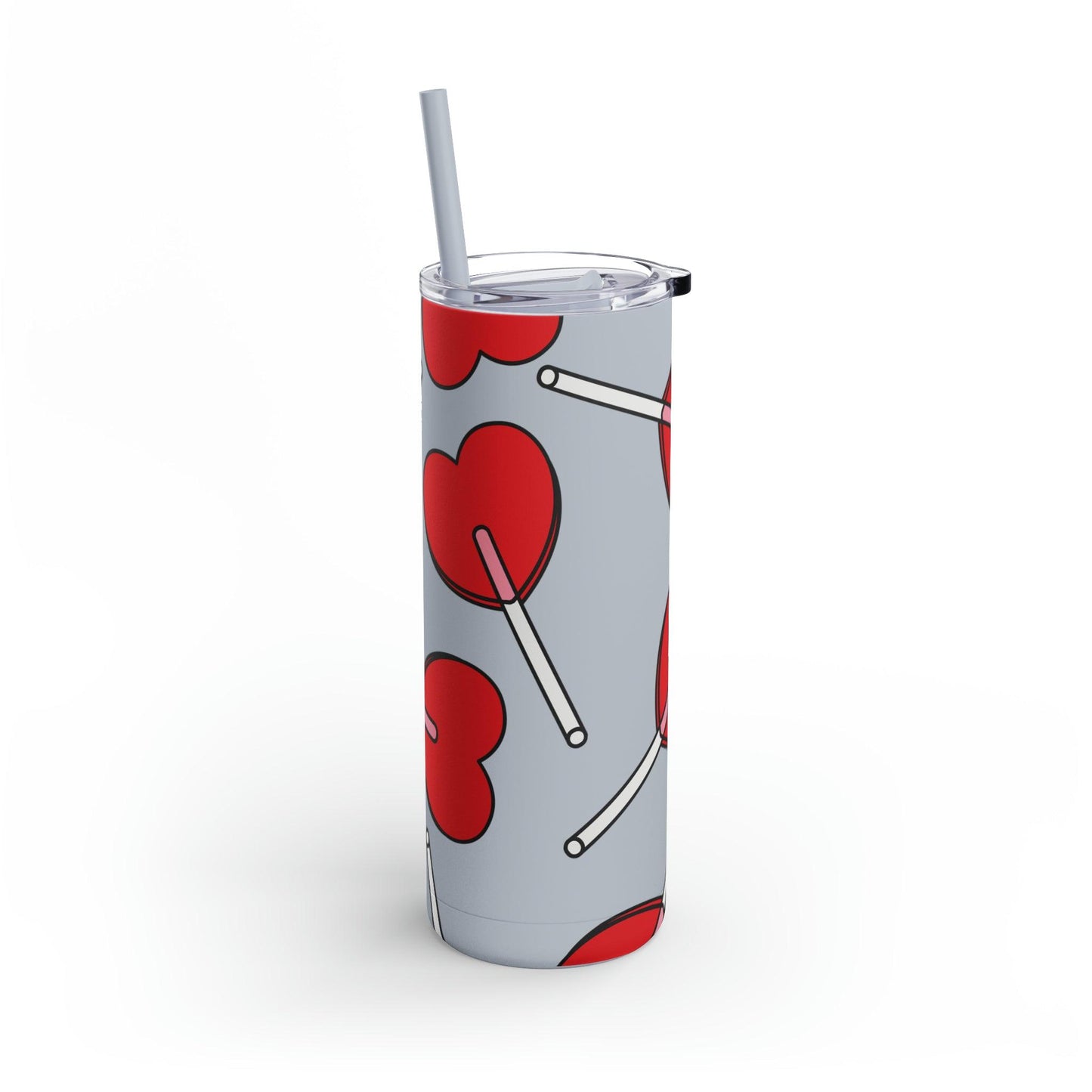 Heart Lollipop Maars Maker Skinny Matte Tumbler, 20oz