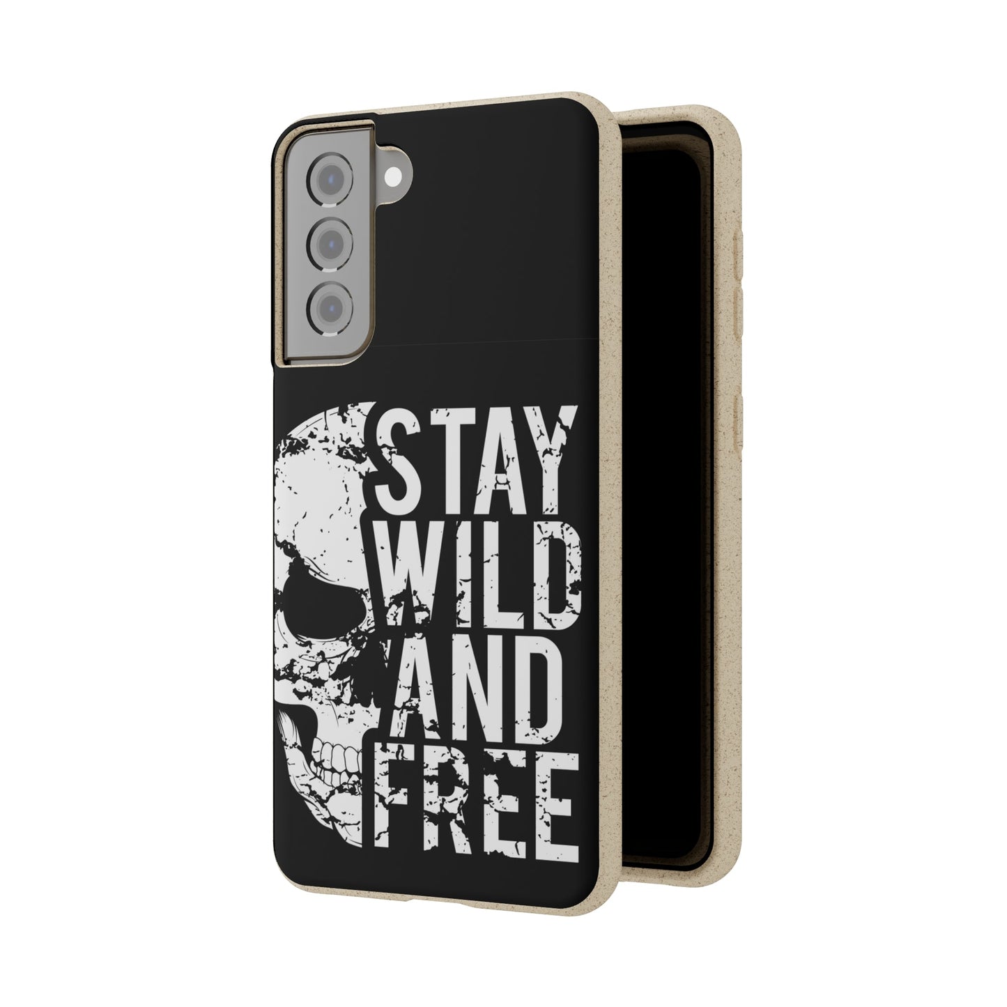 Stay Wild And Free Skull Biodegradable Cases