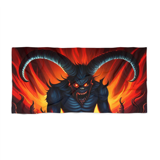 Horny Devil Beach Towel