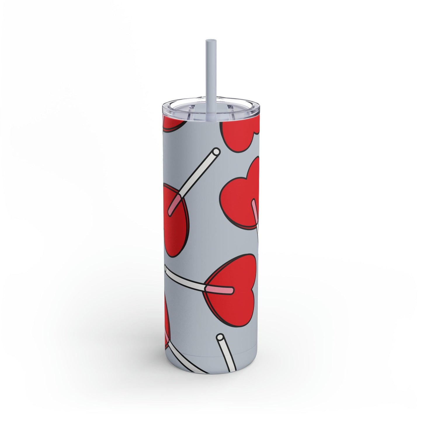 Heart Lollipop Maars Maker Skinny Matte Tumbler, 20oz