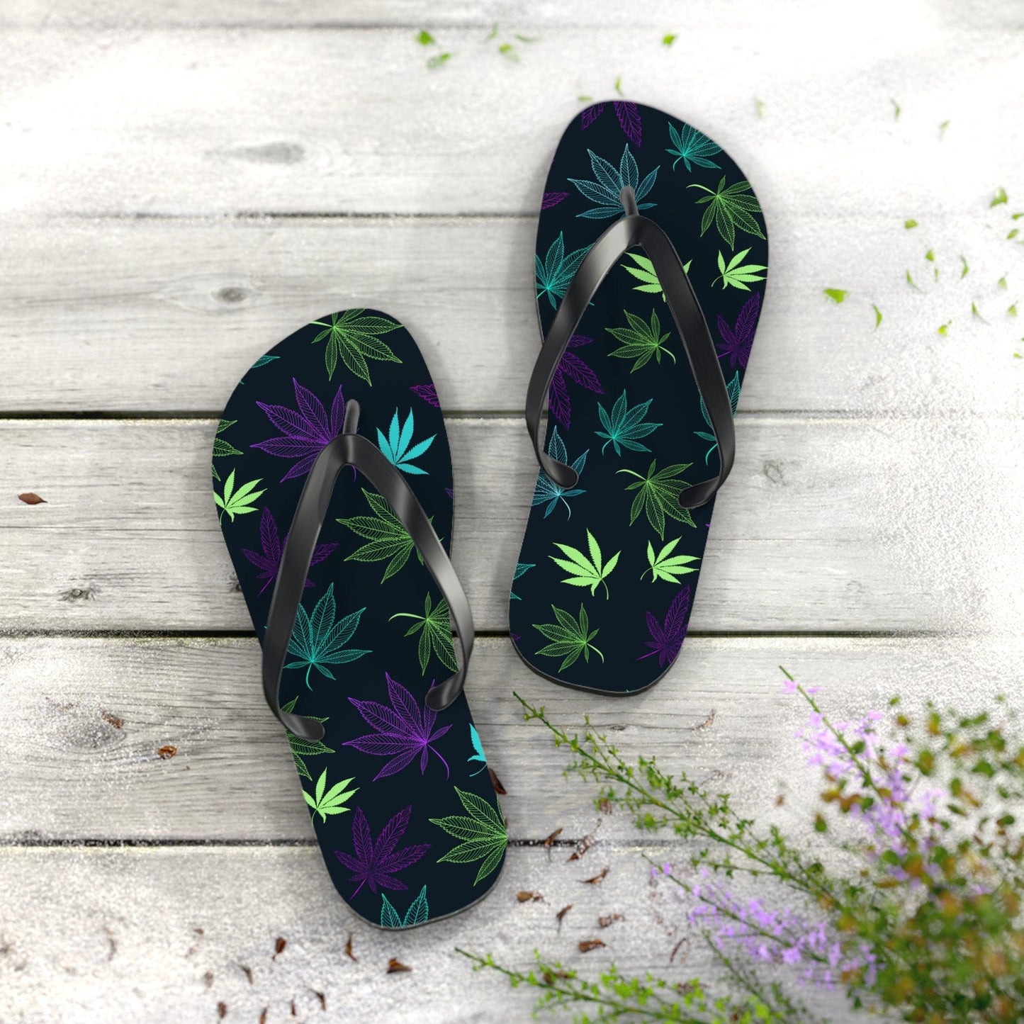 Weed Flip Flops