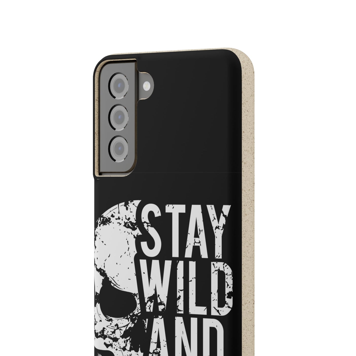 Stay Wild And Free Skull Biodegradable Cases