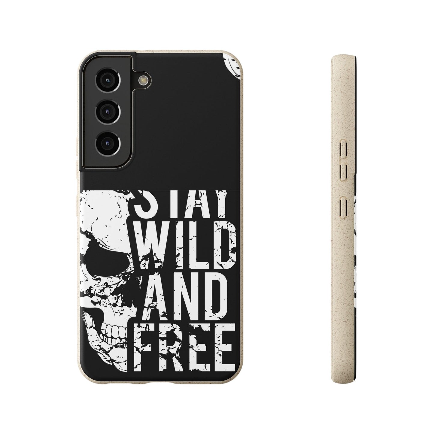 Stay Wild And Free Skull Biodegradable Cases
