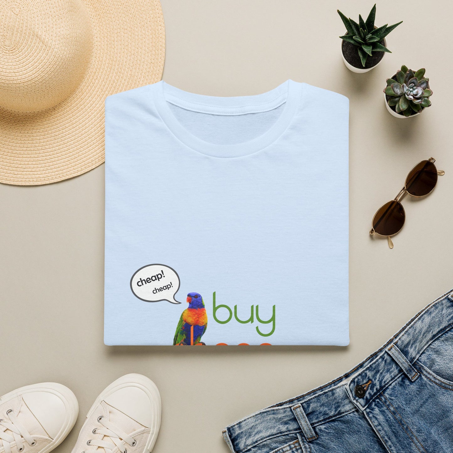 T-Shirt — Colorful Parrot ‘Cheep! Cheep!’ Buy Cheap Central Graphic Tee