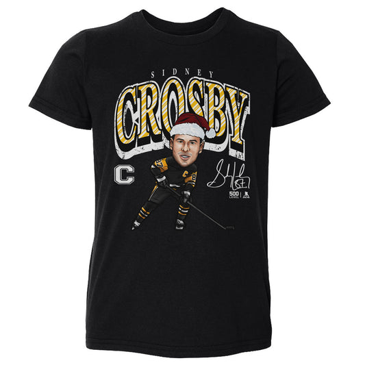 Sidney Crosby Pittsburgh Cartoon Santa Hat WHT