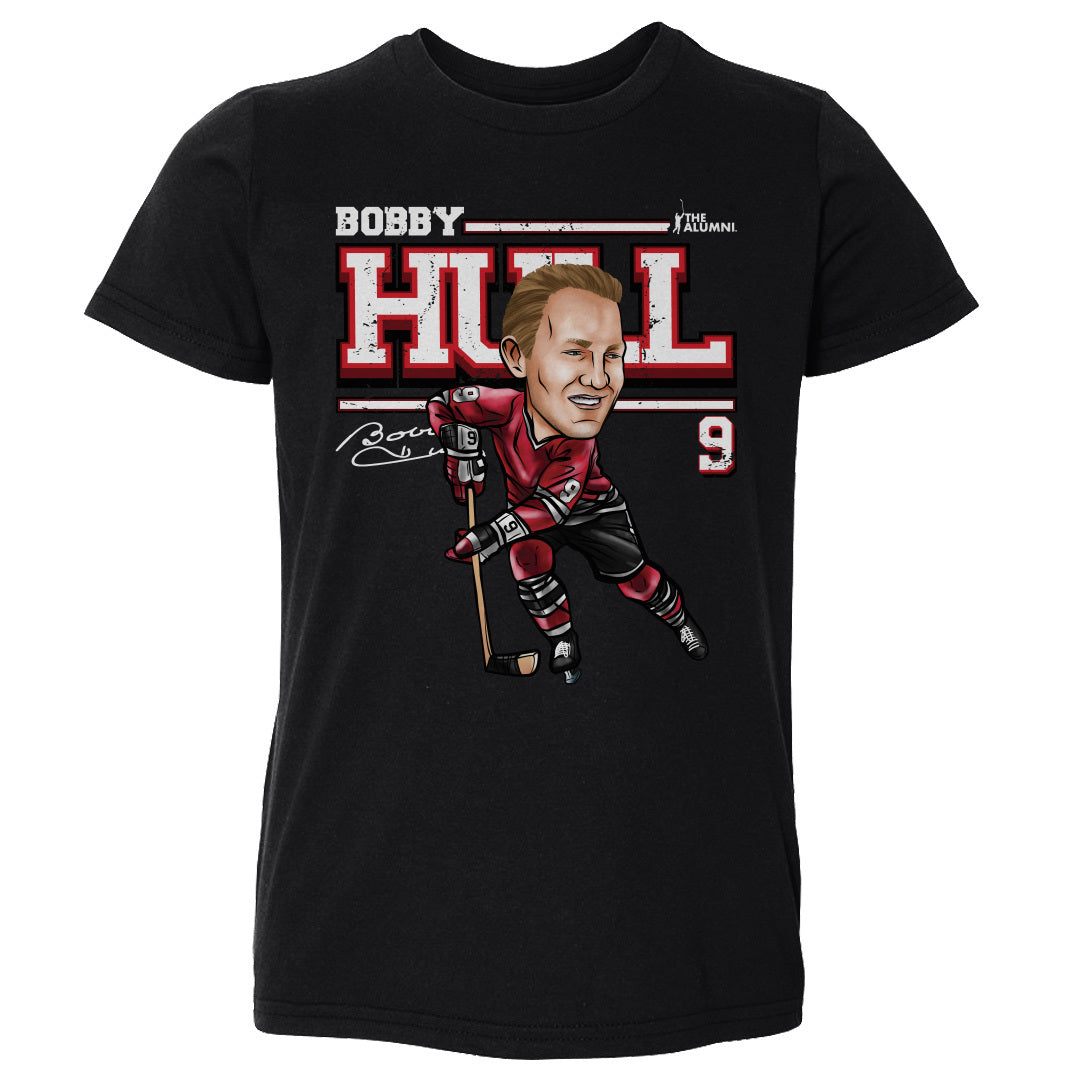 Bobby Hull Chicago Cartoon WHT