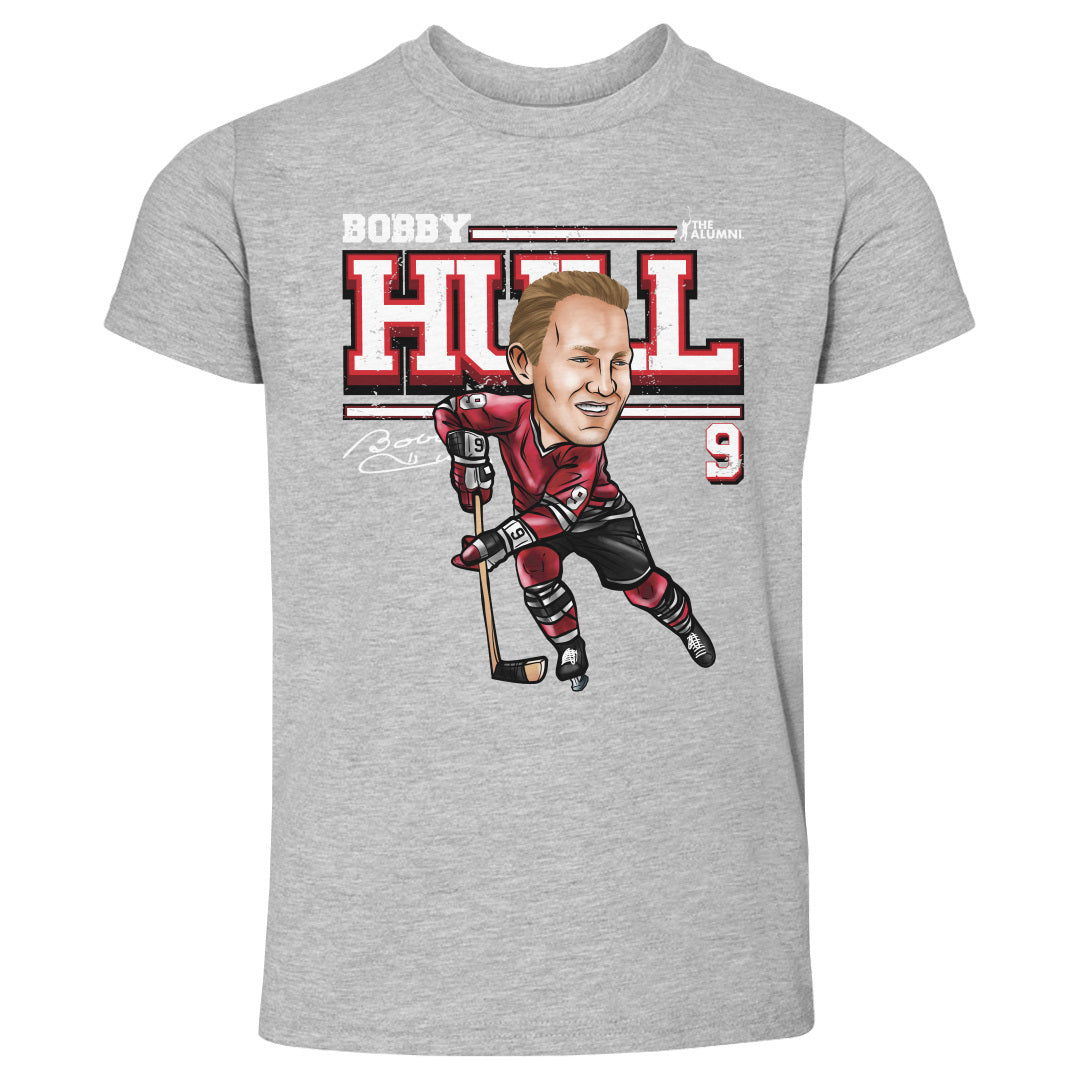 Bobby Hull Chicago Cartoon WHT