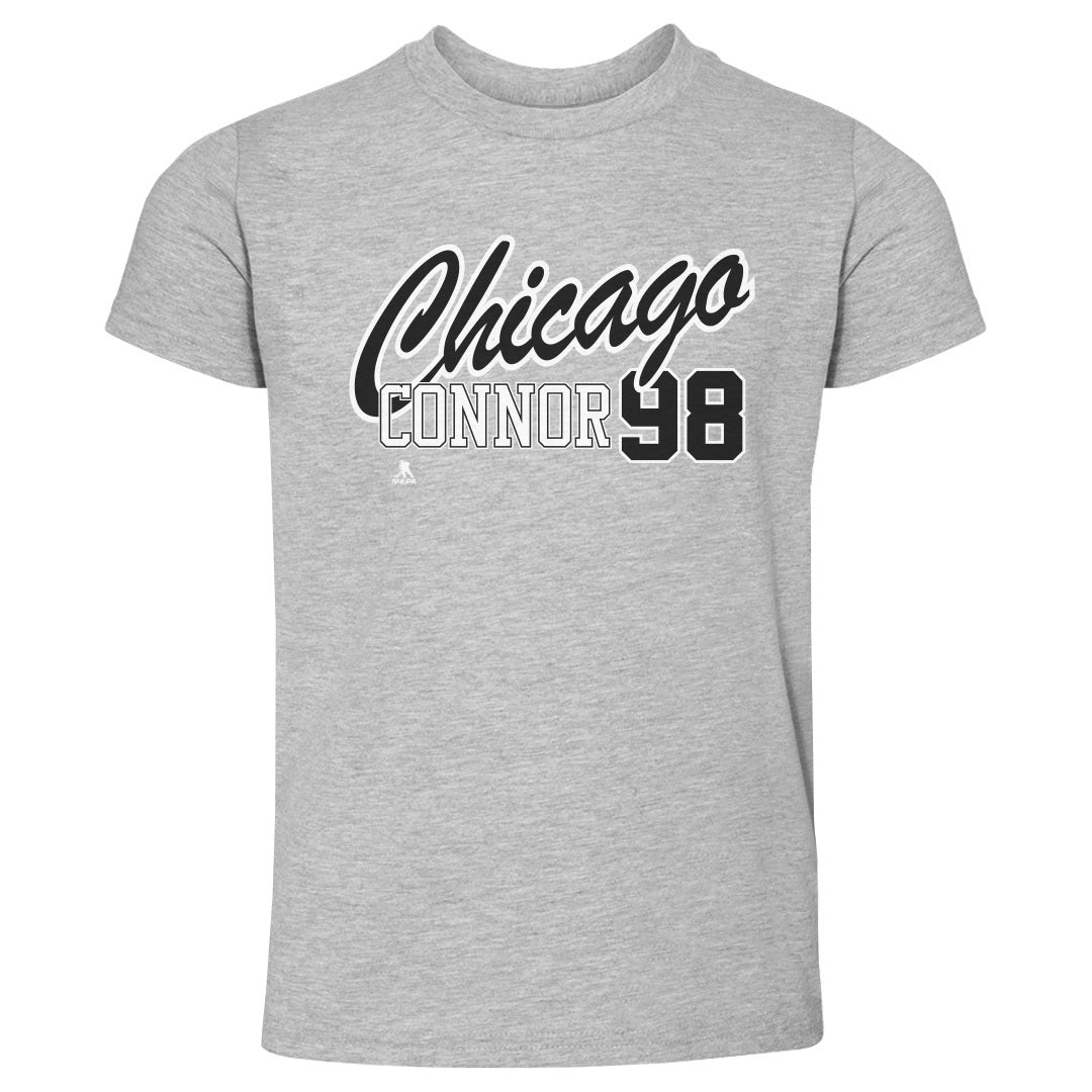 Connor Bedard Chicago Script 98 WHT