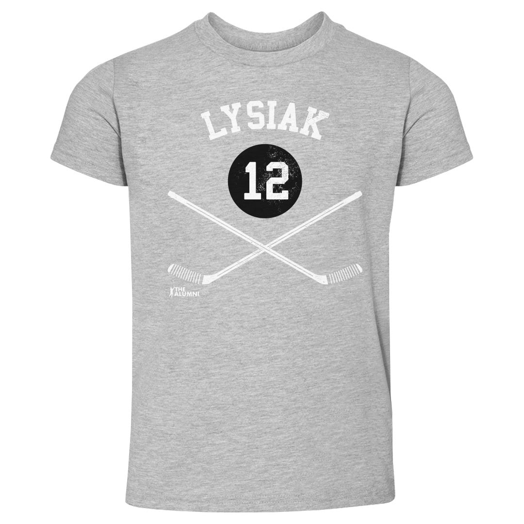 Tom Lysiak Chicago 12 Sticks WHT