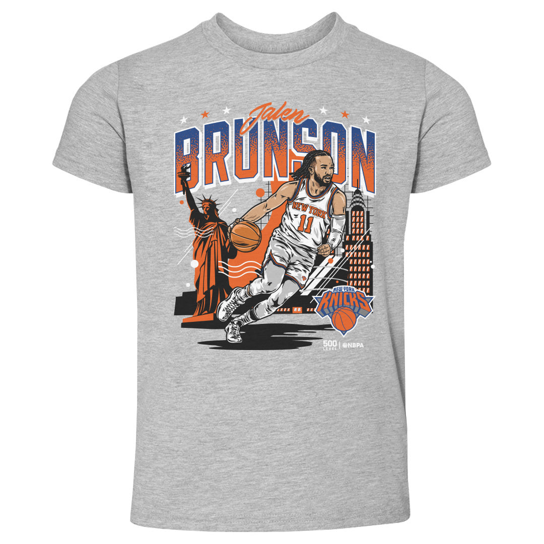 Jalen Brunson New York Knicks Skyline WHT