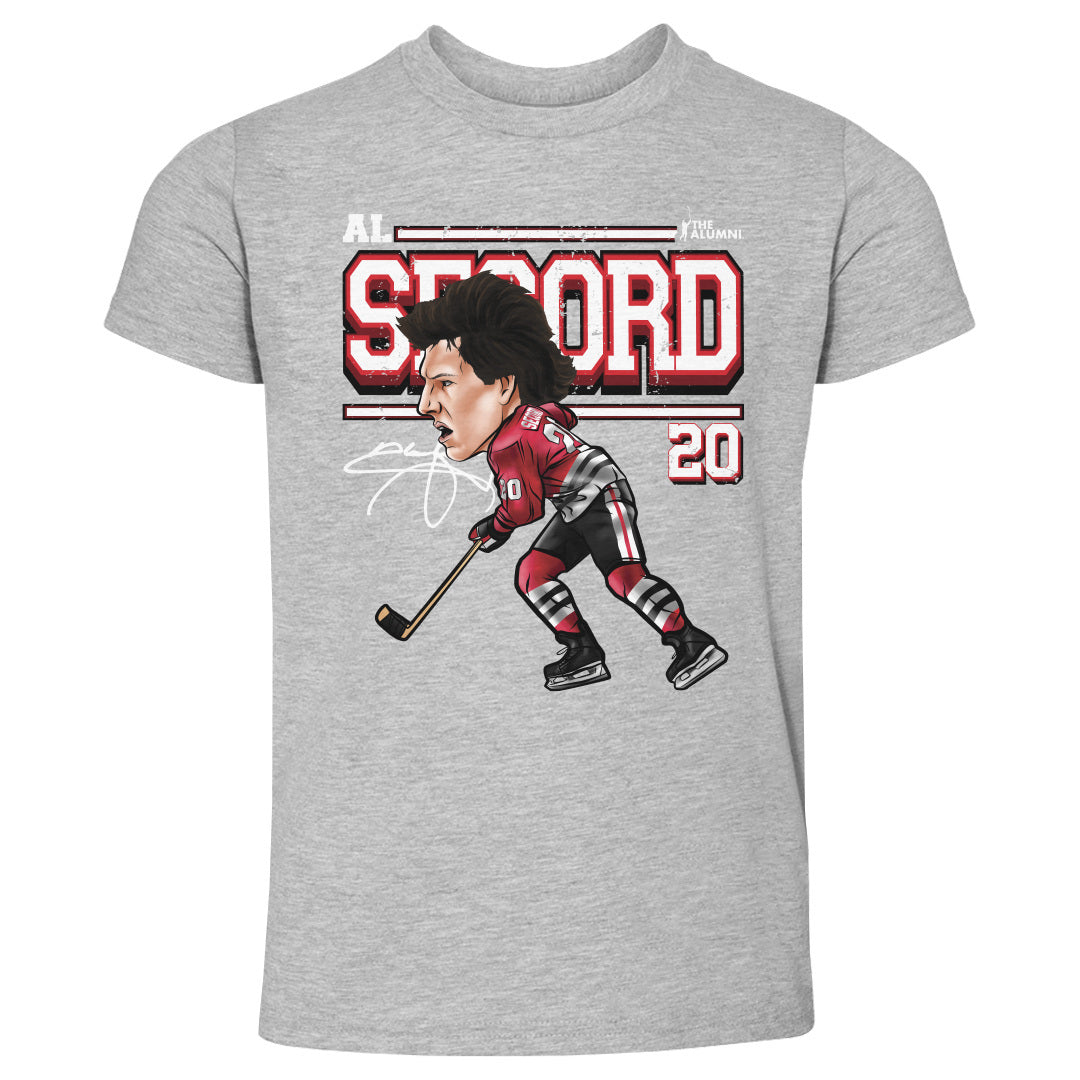 Al Secord Chicago Cartoon WHT