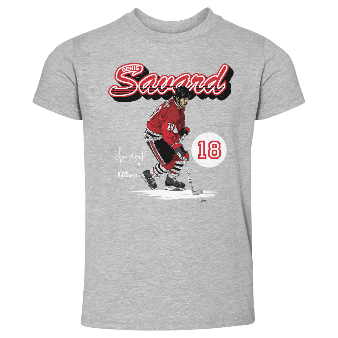 Denis Savard Chicago Retro Script WHT