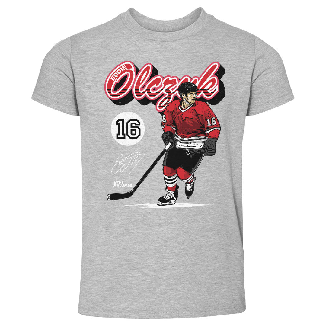 Eddie Olczyk Chicago Retro Script WHT